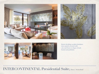custom made decoraton for our customer in the presidential suite at InterContinental Davos
